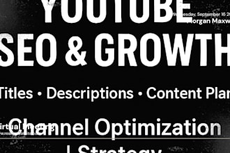 optimize your youtube channel SEO titles descriptions and content plan