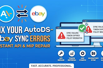fix autods ebay sync error and update business policies, ebay dropshipping fix