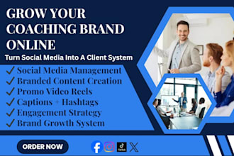 manage social media for business coaches via coaching marketing to gain clients