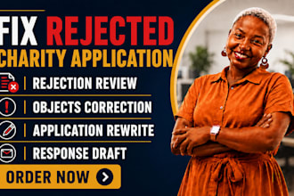 review, fix and resubmit your UK charity rejected application