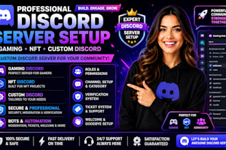create gaming discord server setup and custom discord server