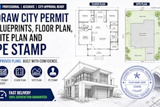licensed architect and structural engineer specializing in city permit blueprint