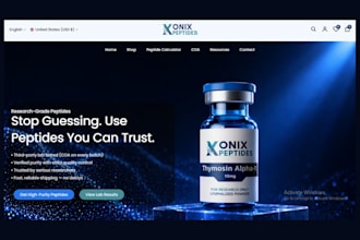 build peptide website research peptide supplement website nutraceutical store