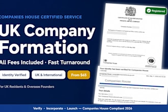 register your UK limited company with full companies house compliance