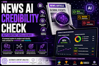 develop ai news credibility classification system using nlp and deep learning