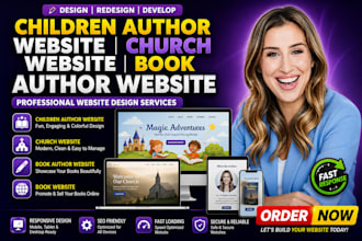 design children author website church website book author website book website