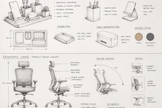 do minimalist desk accessories product, ergonomic chairs, laptop stands design
