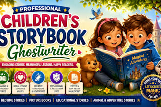ghostwrite an engaging moral children storybook or kids story for kdp