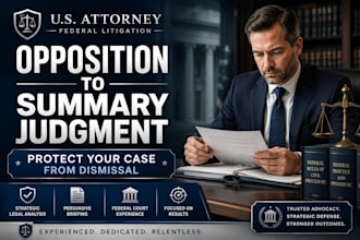 draft a persuasive opposition to a summary judgment motion