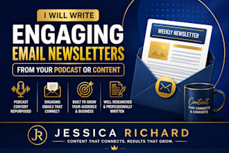 write engaging email newsletters from your podcast or content
