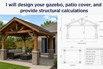design your gazebo, patio cover, and provide structural calculations
