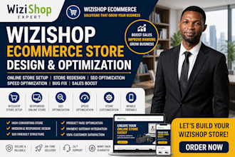 build wizishop ecommerce website online store design and SEO optimization