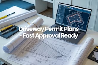 design driveway permit plan grading drainage city approval plans fast
