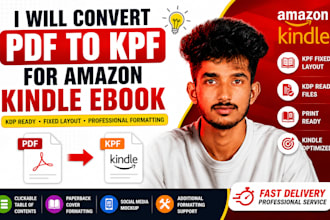 convert PDF to kpf for amazon kindle ebook