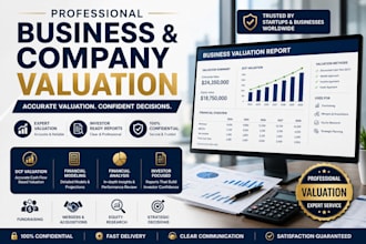 do business valuation, company valuation, dcf analysis and financial modeling