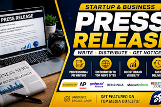 write startup launch press release for your business