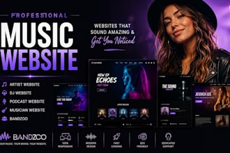music website artist website dj website podcast website musician website bandzoo