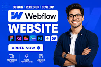 design or develop webflow website, figma to webflow, webflow developer