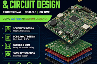 do pcb design and circuit in easyeda or altium
