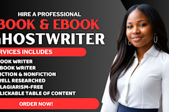 be your ebook ghostwriter, non fiction book, self help writer, amazon kindle