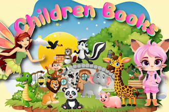 design children book cover, kids learning book and animal story book cover