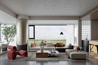 do exterior interior 3d modeling and photoreal render