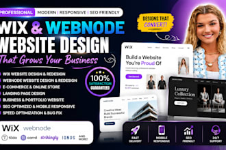 design, redesign and build wix, webnode, landing page ecommerce portfolio sites