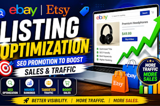do ebay listing optimization, etsy ebay SEO promotion to boost sales and traffic