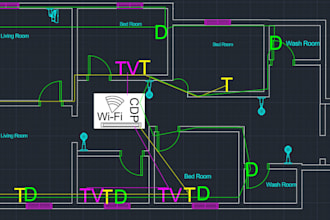 create architectural and electrical autocad drawings