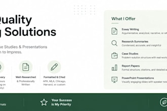do research summary, report paper, ppt, essay writing