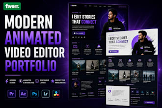 build professional video editor portfolio website