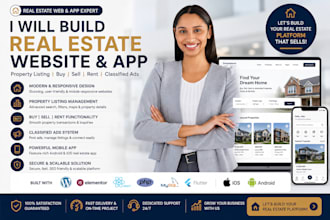 build real estate website app property listing app buy sell rent classified ads