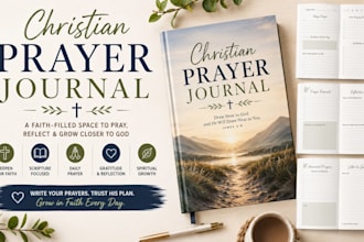 format christian prayer journal for amazon KDP print