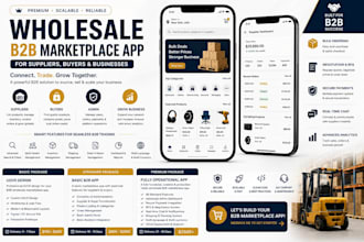 build a wholesale b2b marketplace app for suppliers, buyers
