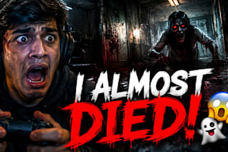 youtube thumbnail design for gaming horror vlogs