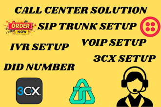 setup sip trunk did number call center 3cx inbound outbound call