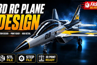 design custom 3d rc airplane models for 3d printing