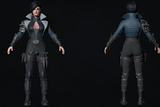 realize 3d facial cc4 avatar,jrpg humanoid character,ue rig3d sci fi armor plate