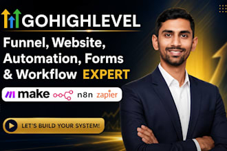 build gohighlevel ai automation, workflow, sales funnel