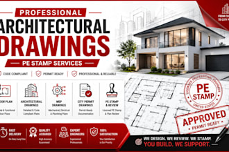 do pe stamp architectural drawings for USA city permit