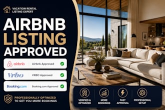 create and optimize your airbnb, vrbo and booking listing