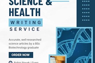 write engaging science and health articles for your blog or website