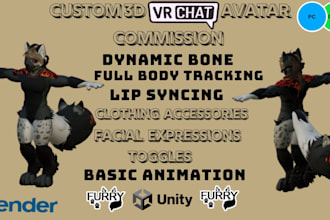 custom vrchat avatar vrc avatar furry avatar furry nsfw vr character 3d model