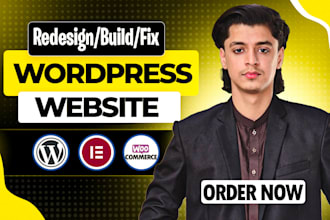 rebuild redesign or create a modern wordpress website with elementor