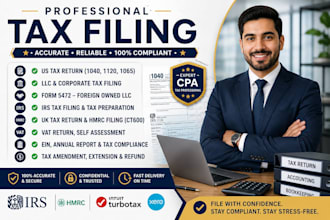 handle UK tax return, hmrc submission, ct600 and corporation tax filing