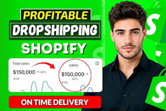 create an automated shopify store , dropshipping store or shopify store design