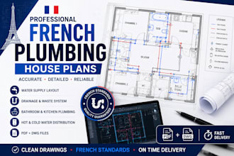 create professional french plumbing house plans