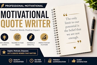 write powerful motivational quotes and inspirational content