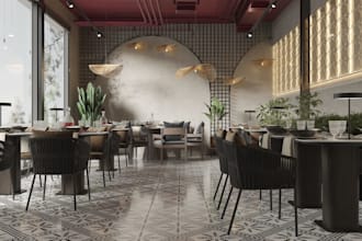 design modern cafe and restaurant interiors