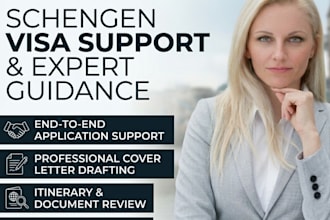 provide schengen visa support and expert guidance from application to document